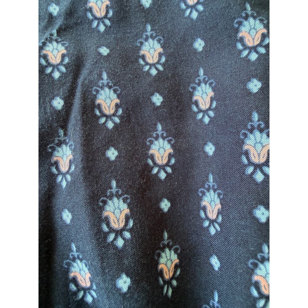 Boho Festival Hippie Coastal Mossimo Supply Co Border Print Navy Floral Dress M - Picture 3 of 12